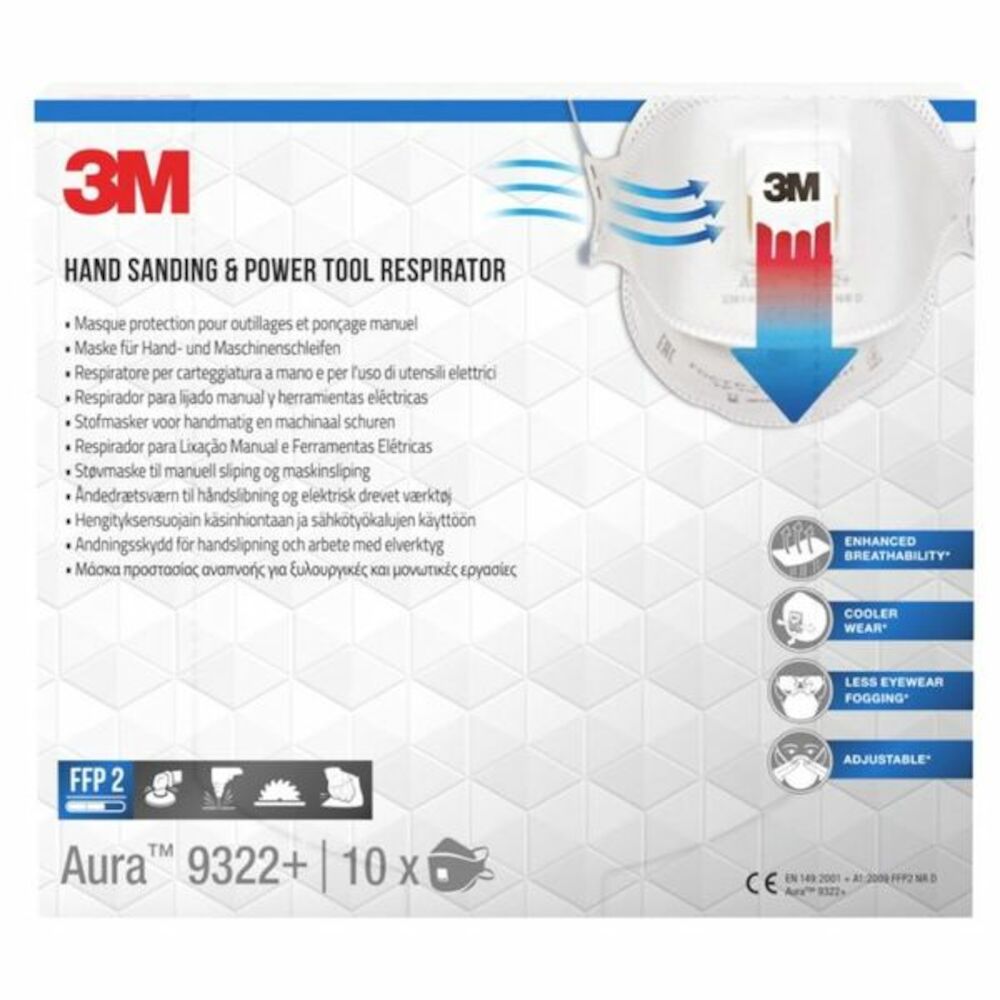 3M Støvmaske 9322PT FFP2 - 10 stk