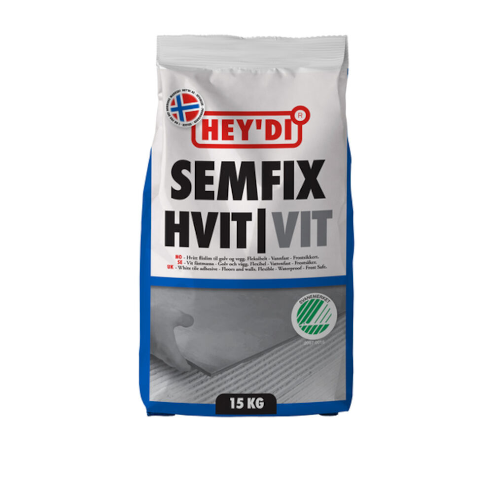 Heydi Semfix Flis Lim Hvit 15 kg